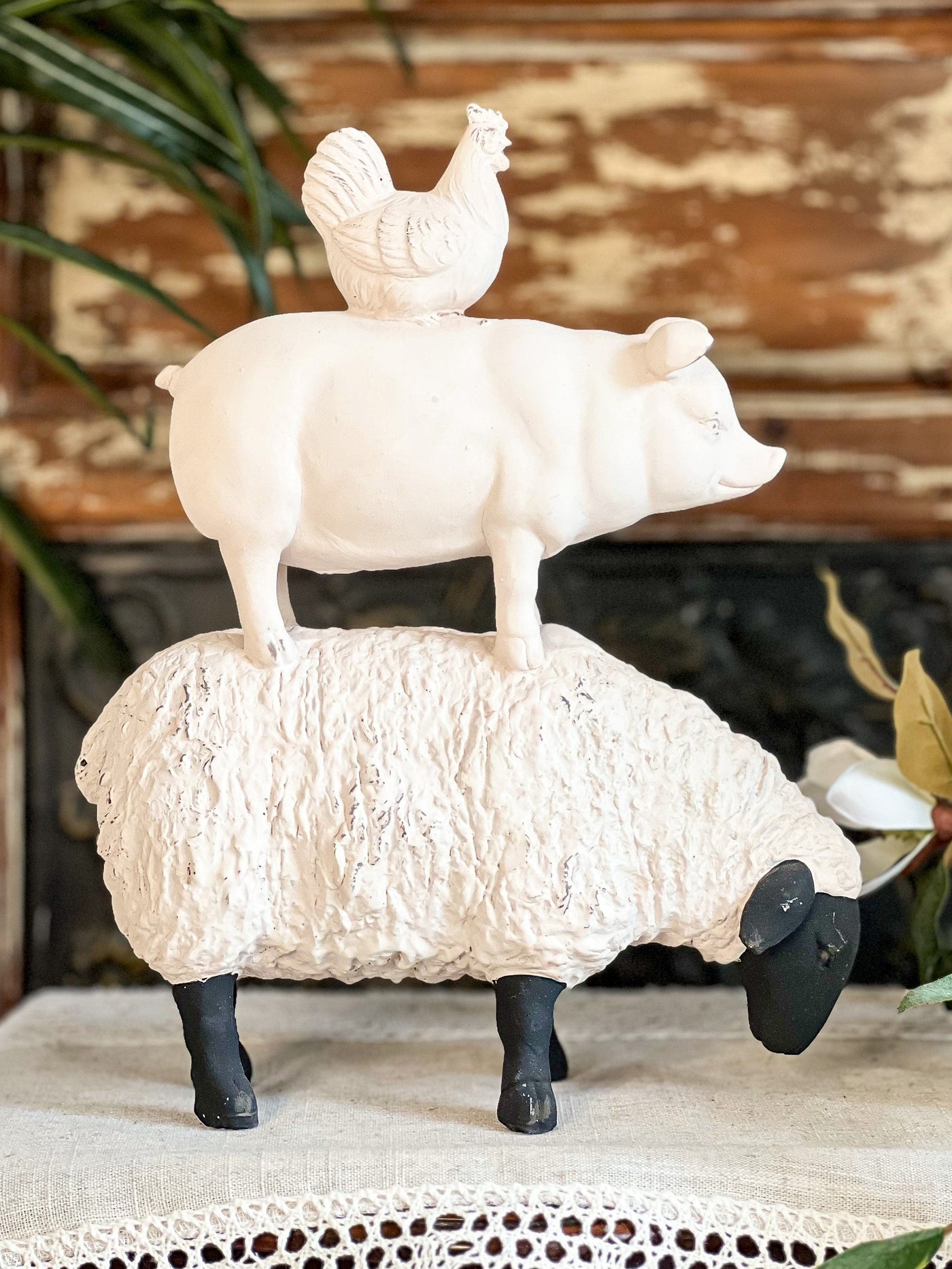 FARM ANIMAL STATUES Revive In Style Vintage Furniture Painted Refinished Redesign Beautiful One of a Kind Artistic Antique Unique Home Decor Interior Design French Country Shabby Chic Cottage Farmhouse Grandmillenial Coastal Chalk Paint Metallic Glam Eclectic Quality Dovetailed Rustic Furniture Painter Pinterest Bedroom Living Room Entryway Kitchen Home Trends House Styles Decorating ideas