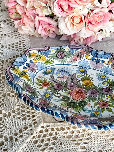 Mediterranean Vintage Sevilla Hand-Painted Ceramic Plate (signed by original artist) Revive In Style Vintage Furniture Painted Refinished Redesign Beautiful One of a Kind Artistic Antique Unique Home Decor Interior Design French Country Shabby Chic Cottage Farmhouse Grandmillenial Coastal Chalk Paint Metallic Glam Eclectic Quality Dovetailed Rustic Furniture Painter Pinterest Bedroom Living Room Entryway Kitchen Home Trends House Styles Decorating ideas