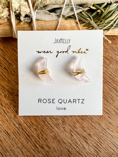 MOON EARRINGS 18K - ROSE QUARTZ Revive In Style Vintage Furniture Painted Refinished Redesign Beautiful One of a Kind Artistic Antique Unique Home Decor Interior Design French Country Shabby Chic Cottage Farmhouse Grandmillenial Coastal Chalk Paint Metallic Glam Eclectic Quality Dovetailed Rustic Furniture Painter Pinterest Bedroom Living Room Entryway Kitchen Home Trends House Styles Decorating ideas