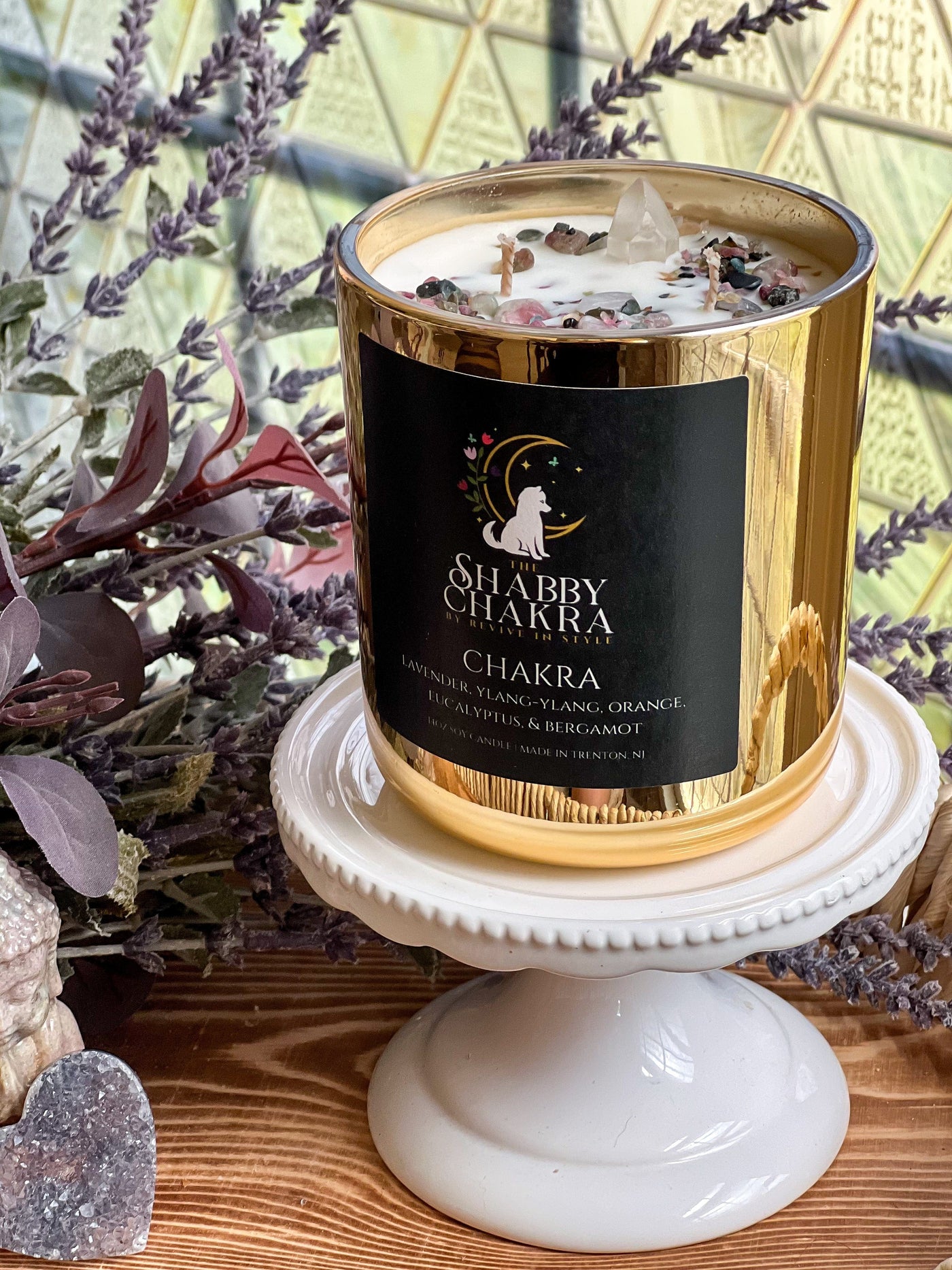 SHABBY CHAKRA INTENTION CANDLES - "CHAKRA" Revive In Style Vintage Furniture Painted Refinished Redesign Beautiful One of a Kind Artistic Antique Unique Home Decor Interior Design French Country Shabby Chic Cottage Farmhouse Grandmillenial Coastal Chalk Paint Metallic Glam Eclectic Quality Dovetailed Rustic Furniture Painter Pinterest Bedroom Living Room Entryway Kitchen Home Trends House Styles Decorating ideas